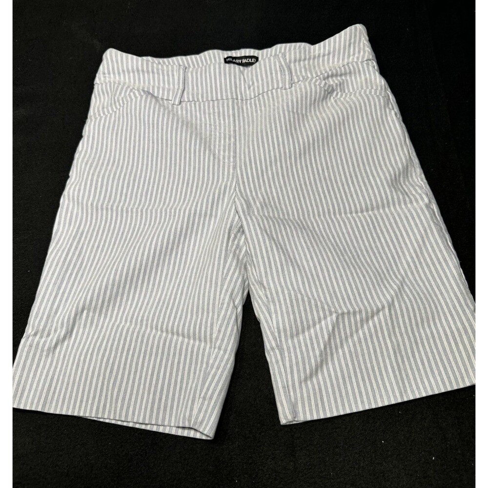 HILARY RADLEY Women’s Sz S Striped Stretch Sits at the Waist Bermuda Shorts
